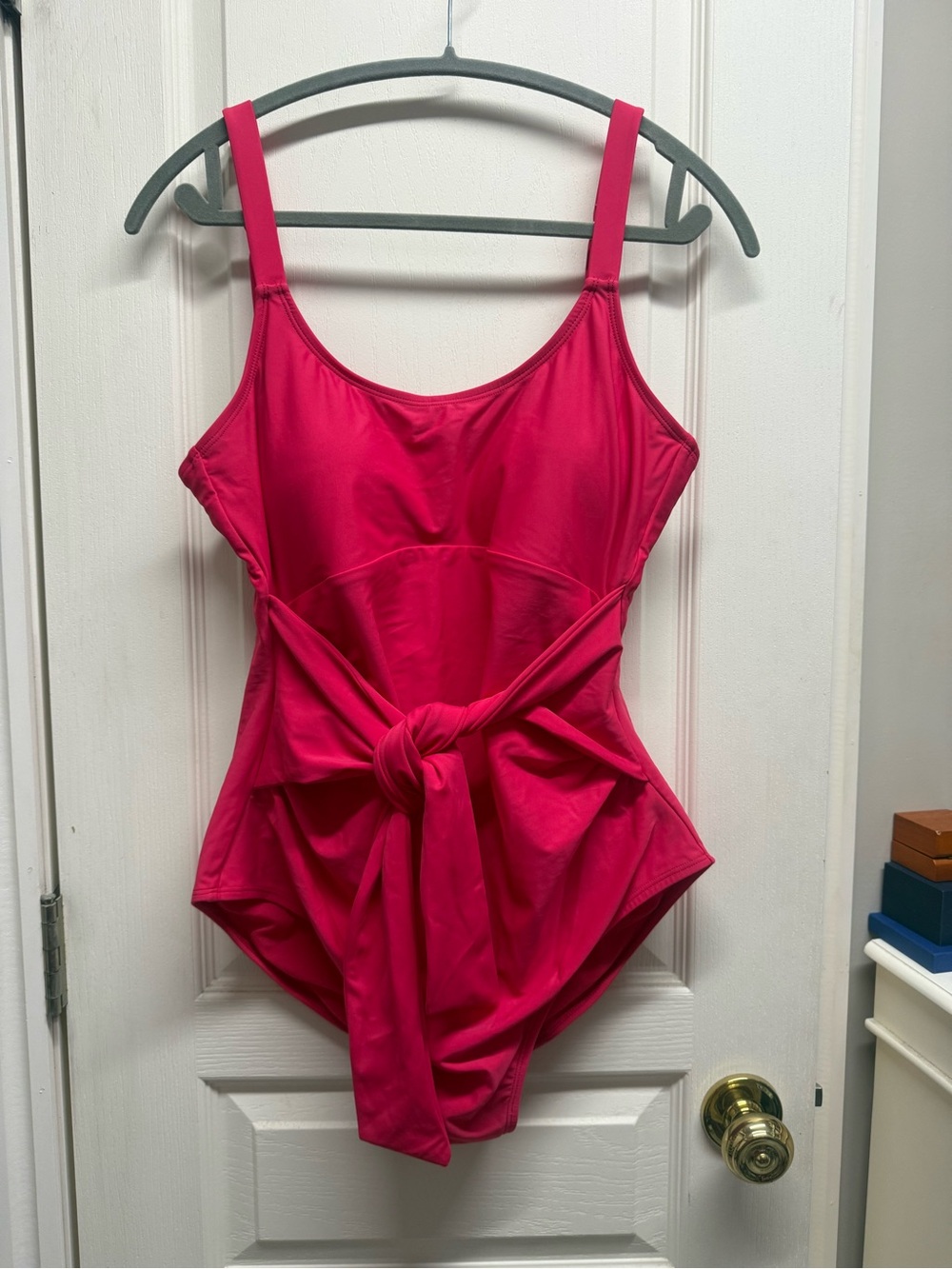 Shapermint Bright Pink Women’s One-Piece Swimsuit with Front Knot